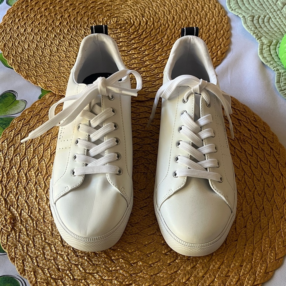 Tommy Hilfiger White Leather Sneakers